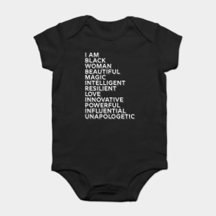 I Am A Powerful Woman, African American, Black History Baby Bodysuit